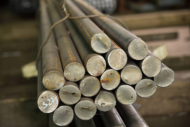 istock Stainless steel sheets deposited in stacks 627232566