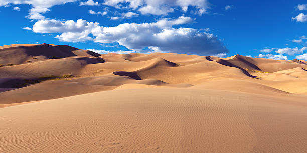 Great Sand Dunes National Park - panorama Colorado great sand dunes national park stock pictures, royalty-free photos & images