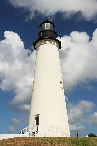 The historic lighthouse at Port Isabel on the Texas gulf coast,USA.