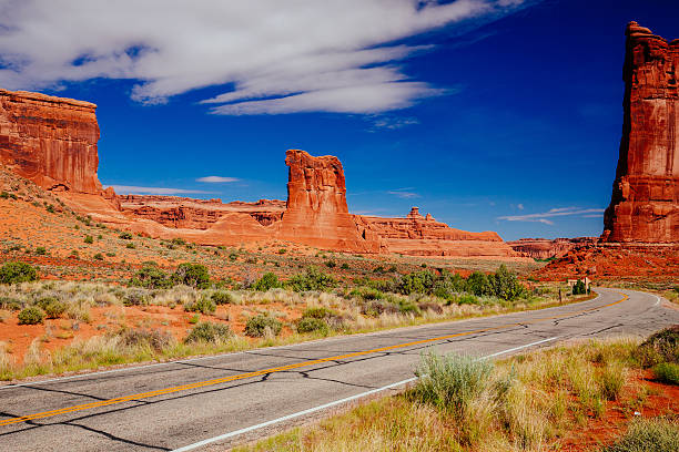 istock Road through Arches National Park, Utah, USA 627246668