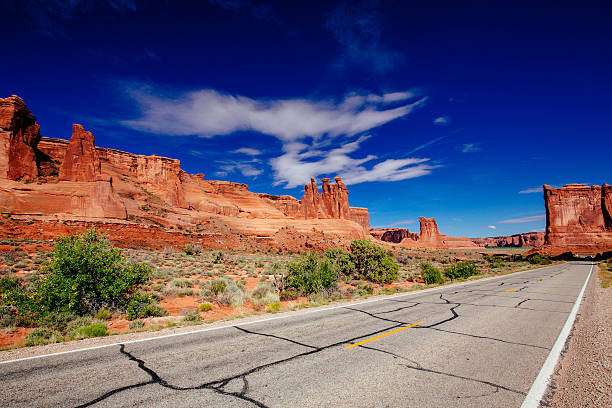 istock Road through Arches National Park, Utah, USA 627246784