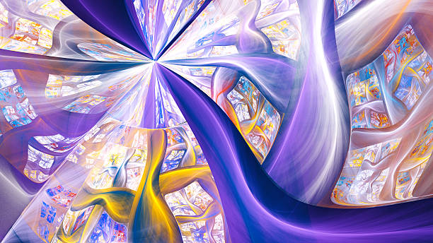 istock Abstract curves. Exotic plant stems. 627249348
