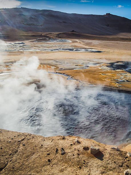 istock Boiling mud - Geothermal area at Hverir, Iceland. 627251522