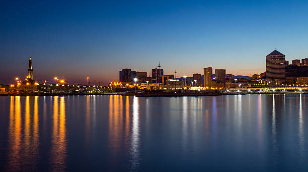 istock Charm by night and star light in Italy Genoa background. 627253092