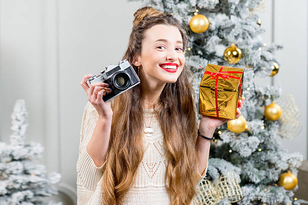 istock Woman celebrating winter holidays 627253666