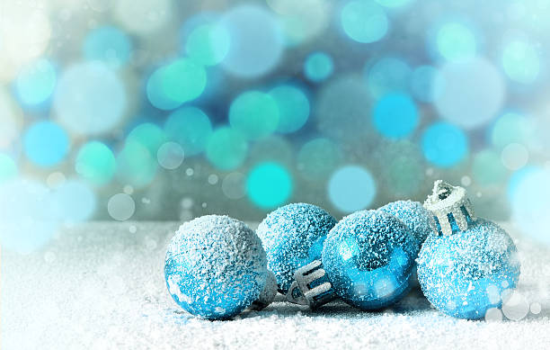 istock Christmas balls and snowflake on abstract background 627260016