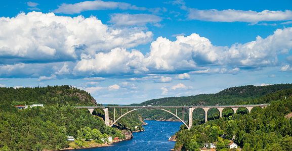 View of the old Svinesund Bridge