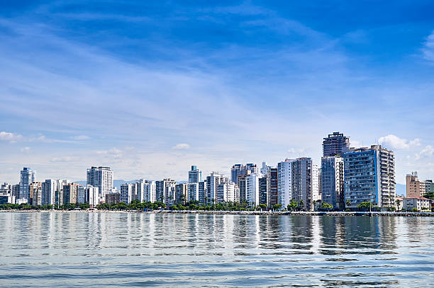 City of Santos in Sao Paulo, Brazil stock photo