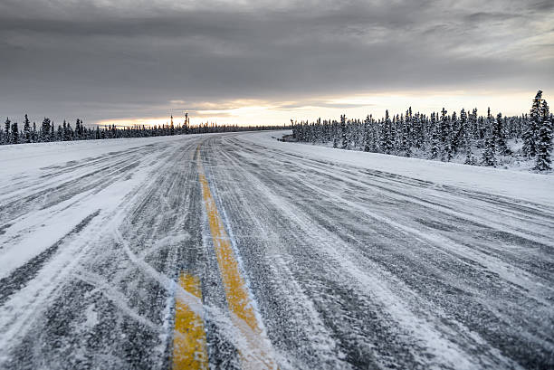 istock Remote Alaska Snowy Winter Highway 627270536