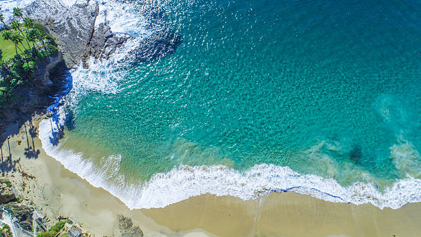 baia di crescent - california coastline foto e immagini stock