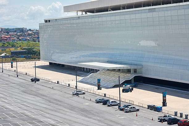 Stadium of Sport Club Corinthians Paulista in Sao Paulo, Brazil Sao Paulo, Btazil - February 19, 2016: Arena Corinthians in Itaquera. The Arena is new stadium of Sport Club Corinthians Paulista and was the Arena for the 2014 World Cup. corinthians fc stock pictures, royalty-free photos & images