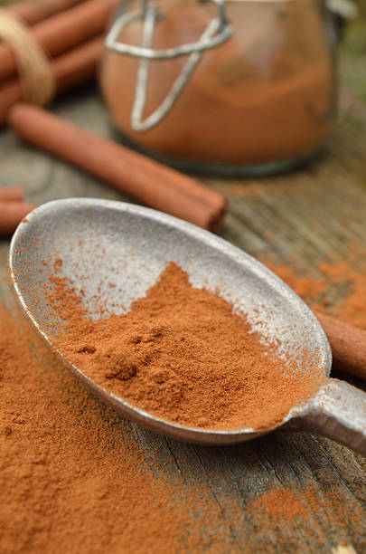 istock close up of spoon with cinnamon spice powder 627272752