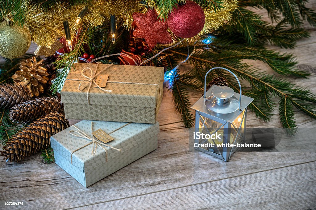Christmas new year's Candle Stock Photo