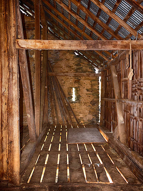 istock Interior view of bank barn 627286352