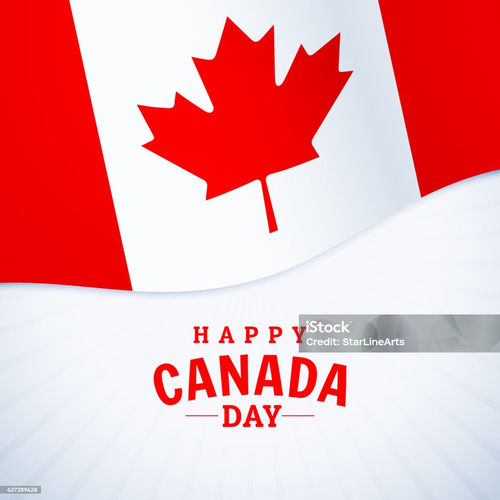 national holiday happy canada day greeting 1867 stock vector