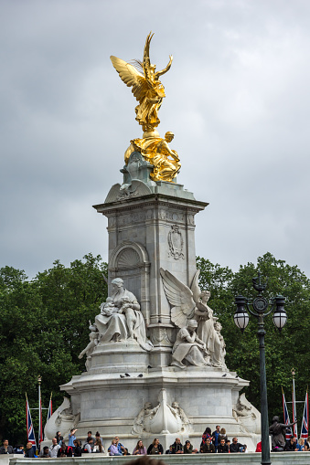 London, England - June 17 2016: Queen Victoria Memorial in front of Buckingham Palace, London, England, United Kingdom
