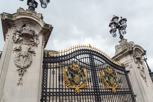London, England - June 17 2016: Entrance of Buckingham Palace, London, England, Great Britain