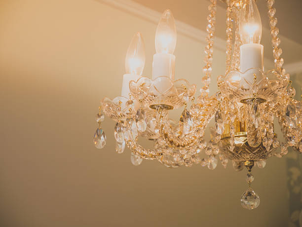 istock Crystal chandelier,cross processed colors. 627306102