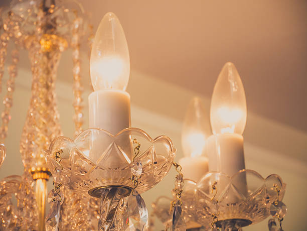 istock Crystal chandelier,cross processed colors. 627306140