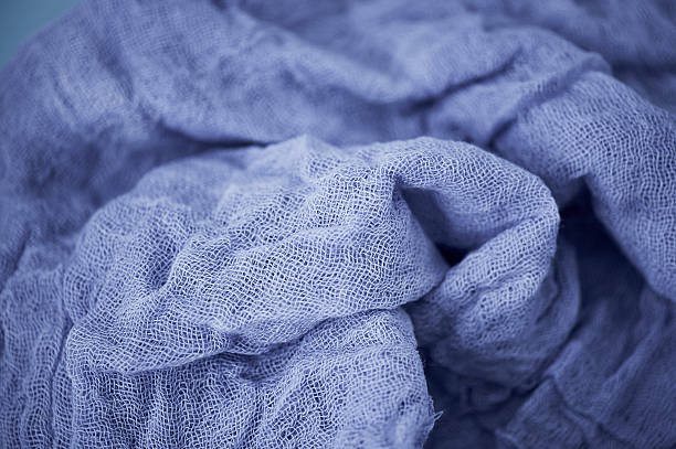 istock Textured, twisted into a flower gauze. Close 627306274