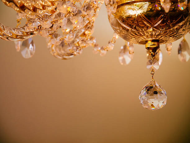 istock Crystal chandelier,cross processed colors. 627306490