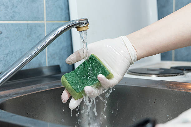 istock Washing sponge in the sink 627306630