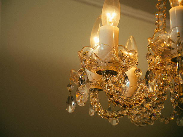 istock Crystal chandelier,cross processed colors. 627306652