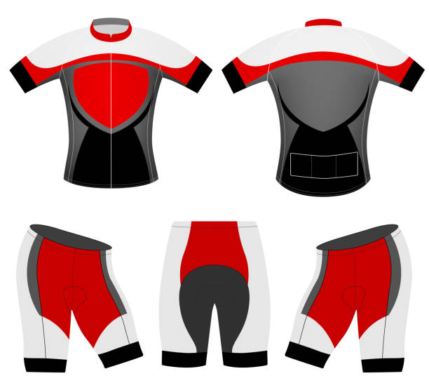 sportowa scena t-shirtów - cycling vest stock illustrations