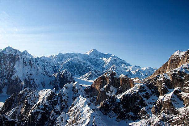 High above Denali National Park and Preserve, Alaska