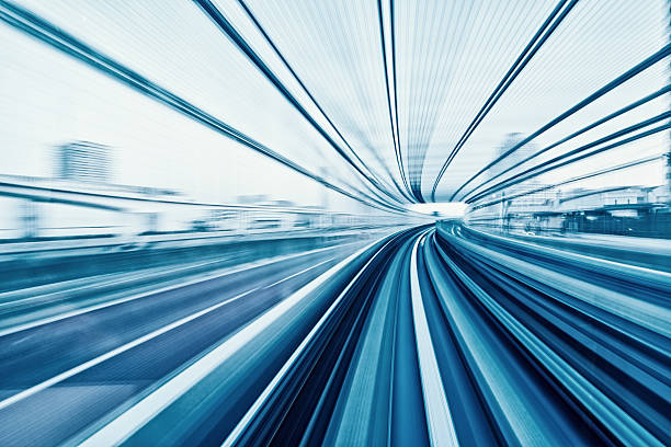 istock Blurred motion on the Subway in Tokyo 627315652