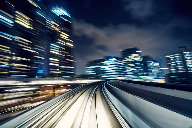 istock Blurred motion on the Subway in Tokyo 627317600
