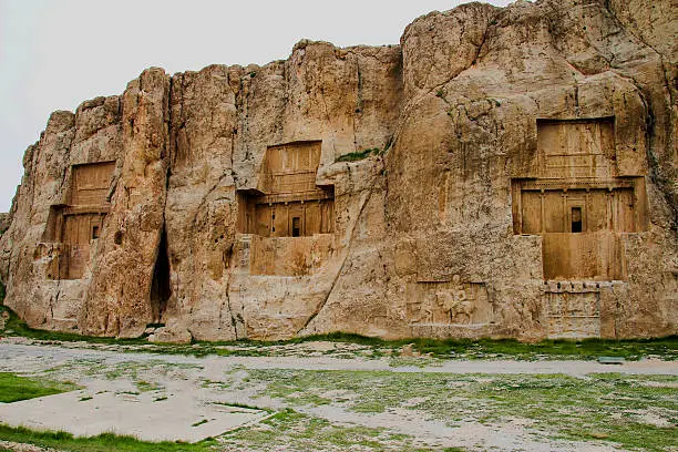 Naqsh-e Rustam is an ancient necropolis located about 12 km northwest of Persepolis, in Fars Province, Iran