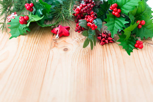 istock christmas decoration on a plank wood 627320050