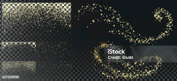 Gold Falling Snow Stock Illustration - Download Image Now - Gold - Metal, Gold Colored, Blizzard