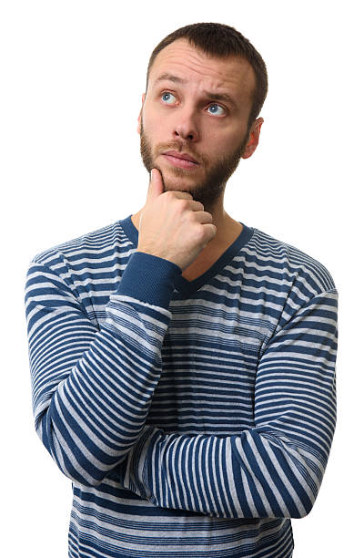 istock thinking bearded man with his hand on chin 627326648