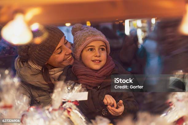 Merry Christmas Retro Look Stock Photo - Download Image Now - Christmas Market, Christmas, Shopping