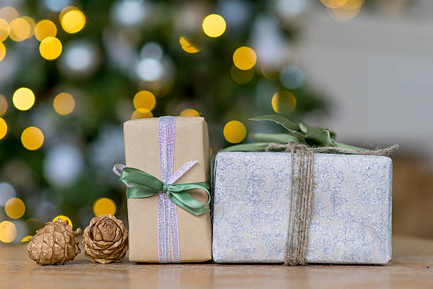 istock New Year background in white and silver colors. Bokeh 627327026