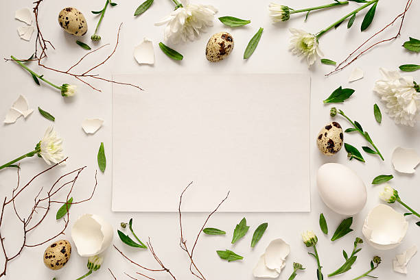 Easter floral background stock photo