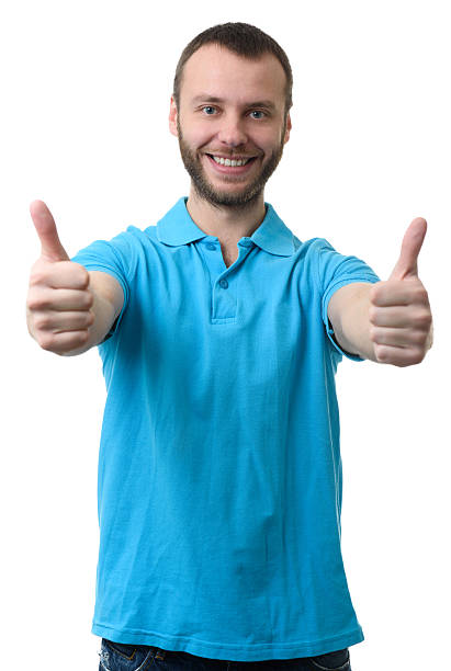 istock smiling bearded man showing his thumbs up 627328378