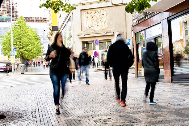 istock The movement of different people on the  streets 627329312
