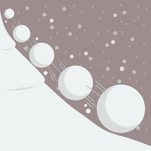 Snowball effect vector art illustration