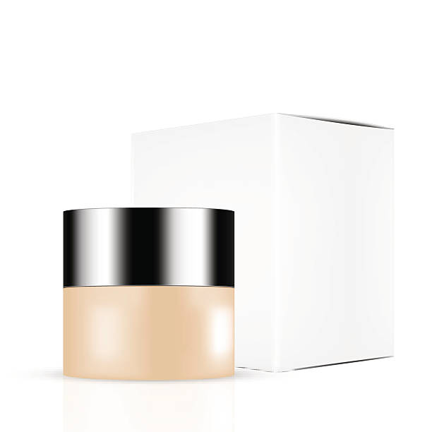 istock Skin toned beauty products/cosmetics container with white box 627337178