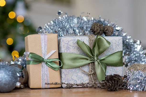 istock New Year background in white and silver colors. Bokeh 627339716