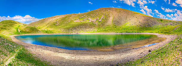 Grammos mountain. Alpine Gistova Lake (2350m) stock photo