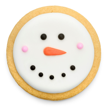 Smiling snowman. 
