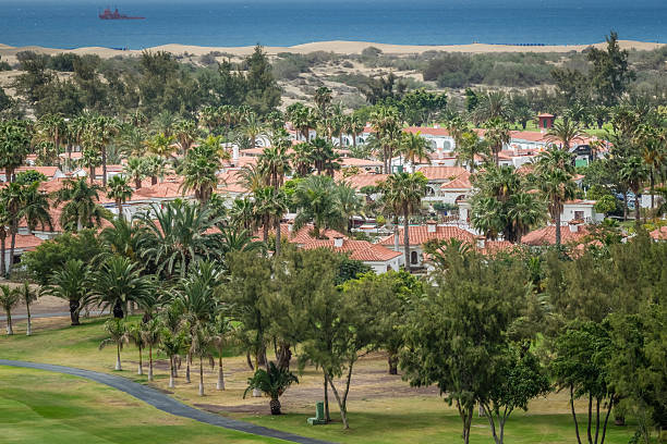 istock Tourist resorts in Maspalomas 627356472