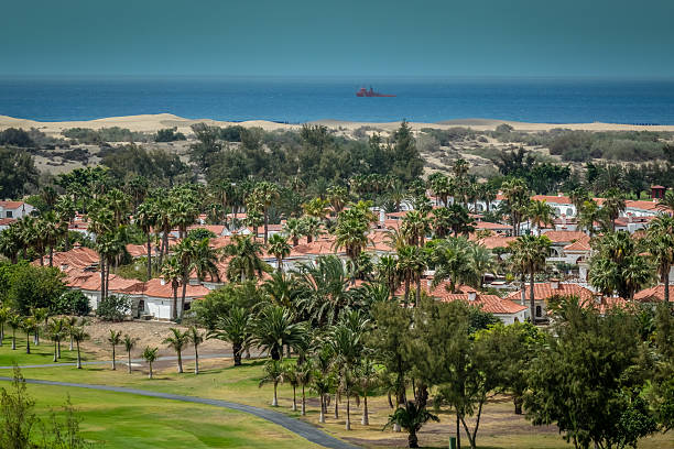 istock Tourist resorts in Maspalomas 627357220