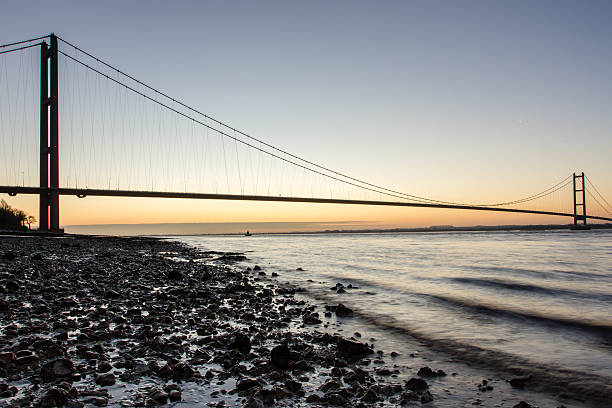 istock Humber Bridge at sunrise (Hull, UK) 627357470