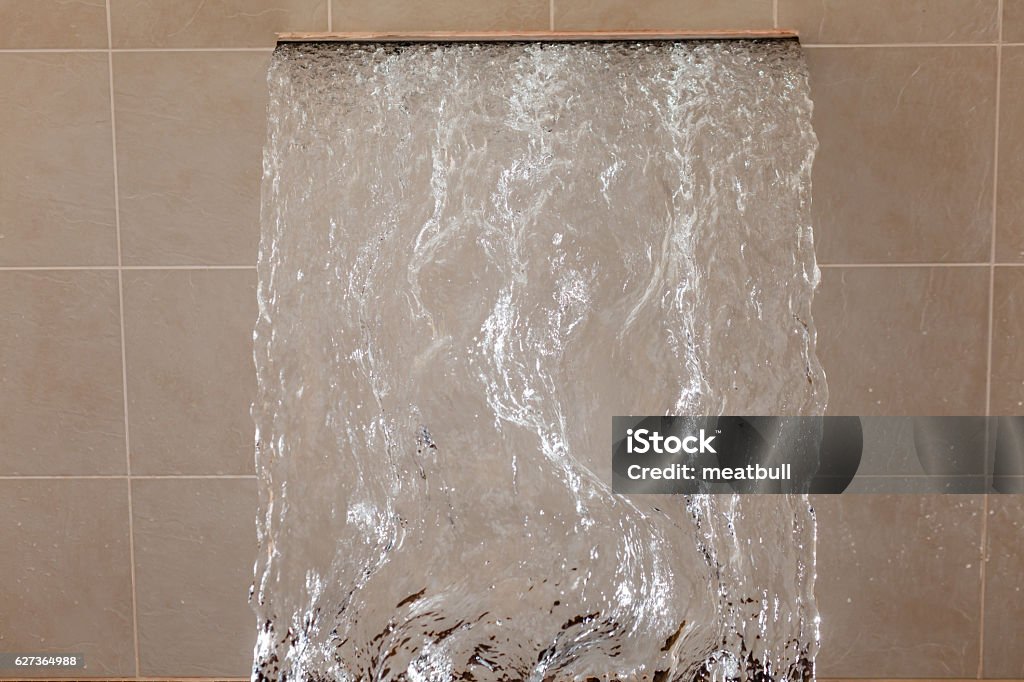 Waterfall and texture of  falling water Swimming Pool Stock Photo