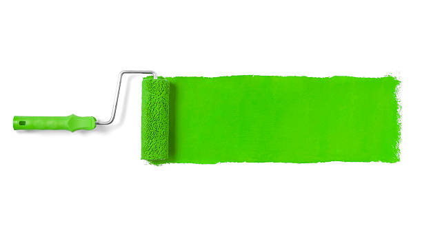 Paint roller isolated on white stock photo